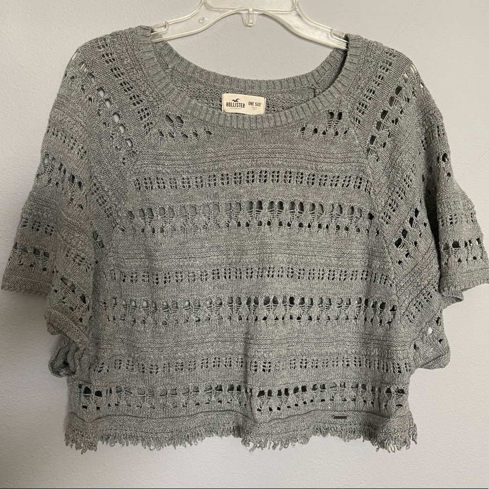 Hollister Gray Sweater Shirt ONE SIZE
